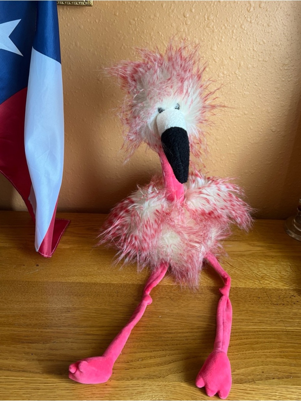 Jellycat London Plush Flora Pink flamingo 23" Fluffy Stuffed Bird Coral Fluffy